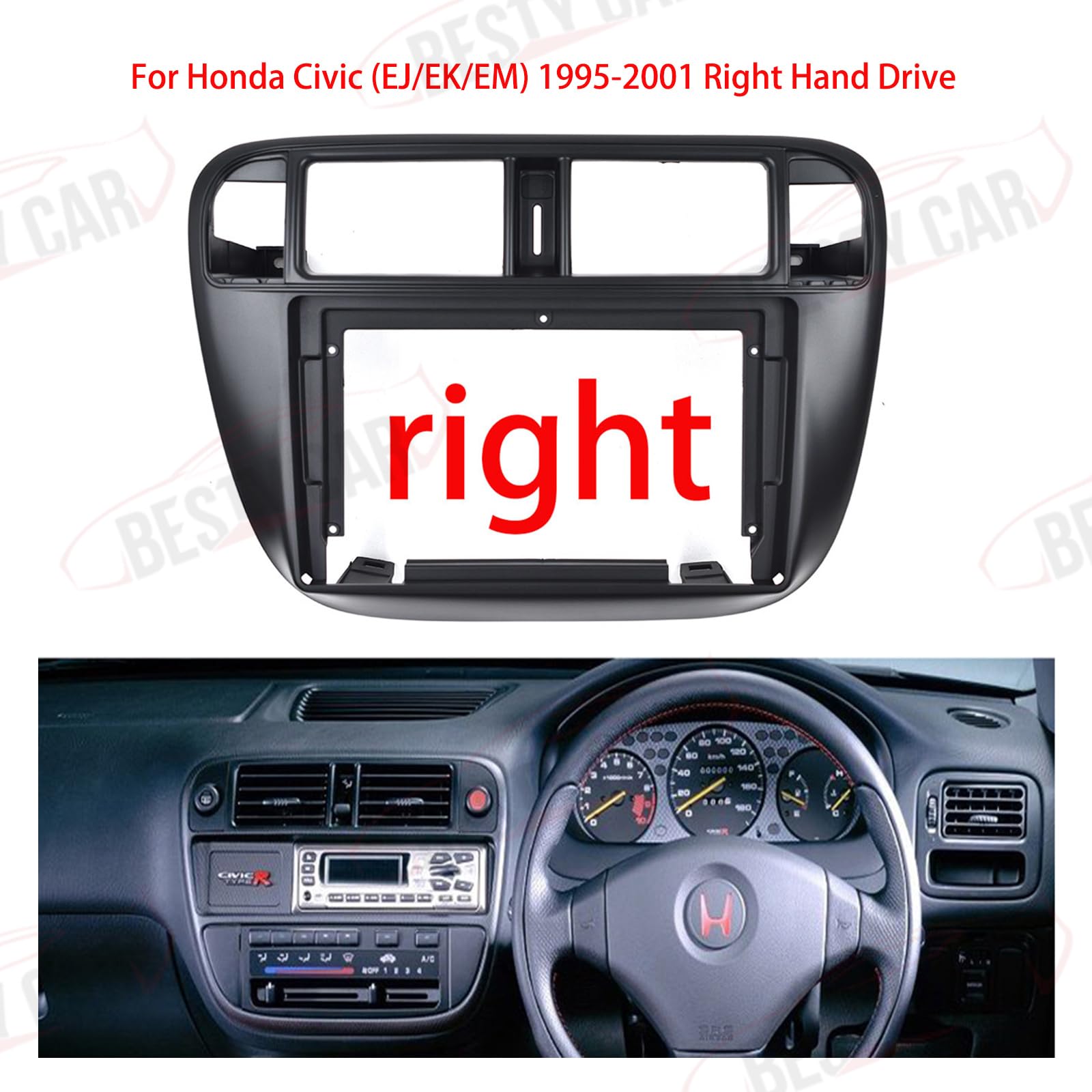 ☆ゆう☆ej eg シビック コンソール　2din 増設 フルキット Amazon.com: Fits for Honda Civic (EJ/EK/EM) 1995-2001 Right Hand